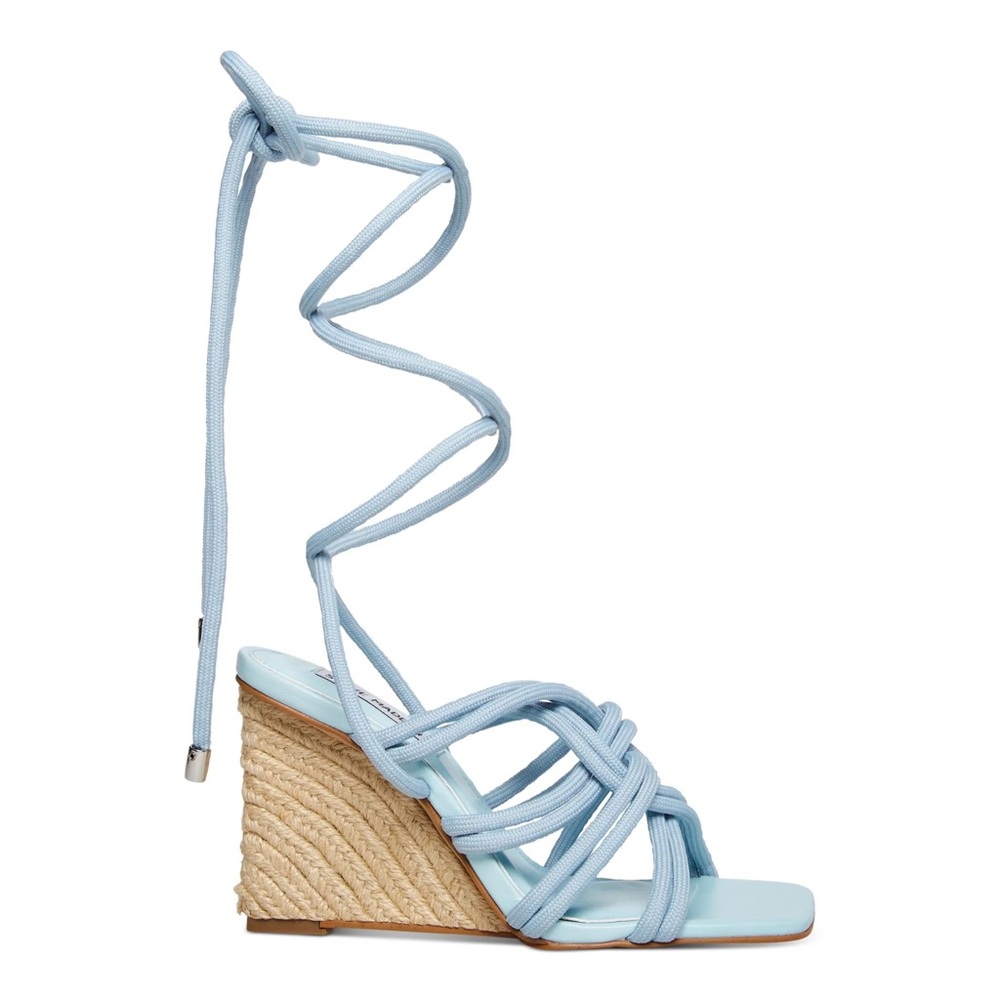 Steve Madden Light Blue Wedge Sandals